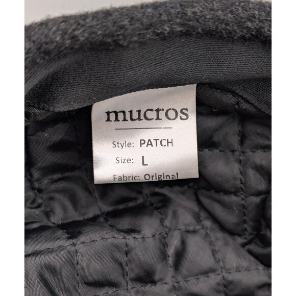 Mucros Weavers Irish Tweed Patch Cap Sz Large 100% Wool Tweed Trinity Style Hat - Picture 7 of 8